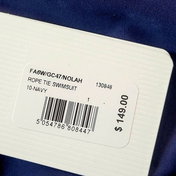 NWT Ted Baker Rope Tie One Piece Swimsuit In Navy 4 - Picture 7 of 9